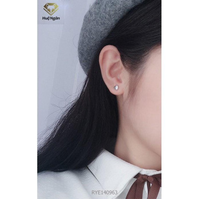 Bông tai bạc Ý Huệ Ngân - Tim phồng xinh xắn RYE140963