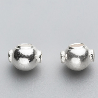 Combo 2 cái charm bạc tròn 3 lổ xỏ ngang - Ngọc Quý Gemstones