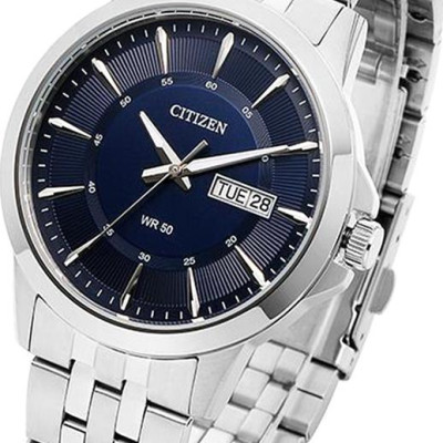 Đồng Hồ Nam Citizen Pin-Quartz Dây Thép Không Gỉ BF2011-51L - Mặt Xanh (41mm)