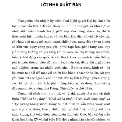 Biến thách thức thành cơ hội. Quyết tâm đột phá đưa đất nước phát triển nhanh, bền vững (bản in 2024)