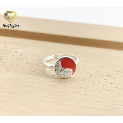 Nhẫn bạc Ý 925 Huệ Ngân - Thái Cực TJ057 (li tay nhỏ)