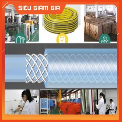 Bộ dây vòi xịt nước rửa xe, tưới cây . tăng áp 3 lần, loại 20m 206318 đầu đồng, cút,nối vàng + tặng mở chai