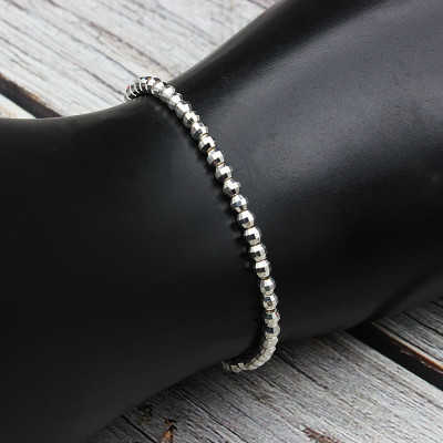 Lắc Tay Nữ Bạc Hiểu Minh LTU526 Bi Phay