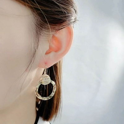 Bông tai xinh sang trọng hình cầu đá  phụ kiện xinh - không dị ứng