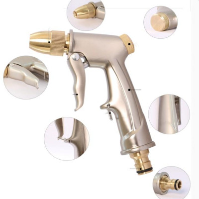 Bộ dây vòi xịt nước rửa xe, tưới cây . tăng áp 3 lần, loại 7m, 10m 206701-1 đầu đồng,cút,nối vàng + tặng đai