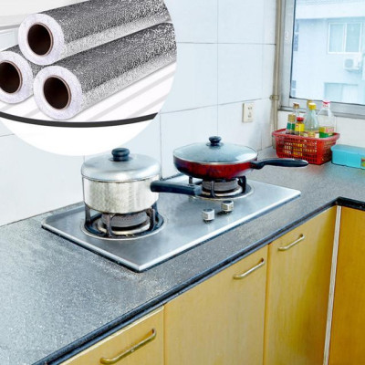 Giấy bạc dán tường nhà bếp chống thấm dầu, thấm nước tiện dụng, cách nhiệt