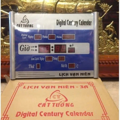 Đồng Hồ Treo Tường Vạn Niên Cao Cấp – Có Lịch Âm,  Sang Trọng, 40x30cm Chuẩn Phong Thủy