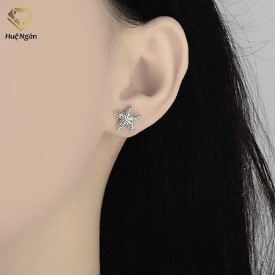 Bông tai bạc 925 Huệ Ngân - Sao biển RYE140982