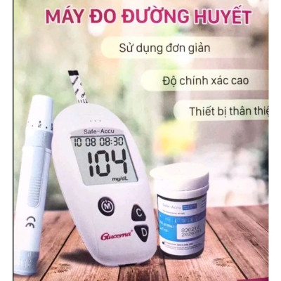 Máy Đo Đường Huyết, Máy Đo Lượng Đường Trong Máu Tại Nhà tặng que đo và kim thử máu hàng cao cấp