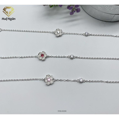 Lắc tay bạc 925 Huệ Ngân - Hoa anh đào RYB140090