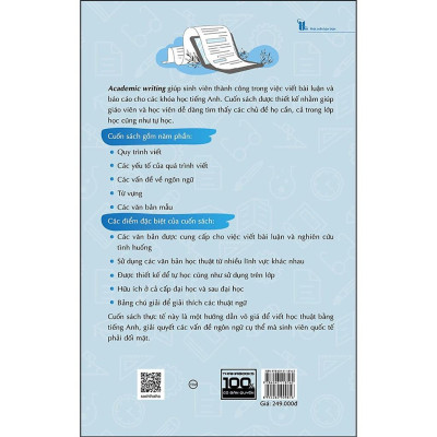 Sách - Academic Writing: Chỉ dẫn viết luận chuẩn quốc tế dành cho sinh viên - Thái Hà