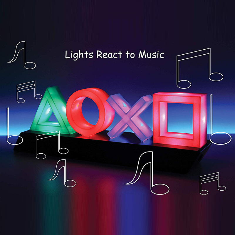 Đèn Led PS icon light nháy theo nhạc siêu đẹp , decor trang trí góc vi tính gaming của bạn hàng nhập khẩu