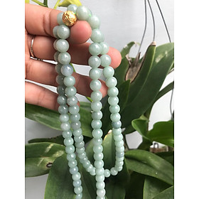 DÂY CHUỖI HẠT ĐÁ CẨM THẠCH ĐẸP 108 HẠT VIÊN BI ĐỒNG TIỀN MÀU XANH NGỌC NHẸ NHÀNG ĐEO CỔ ĐEO TAY NIỆM