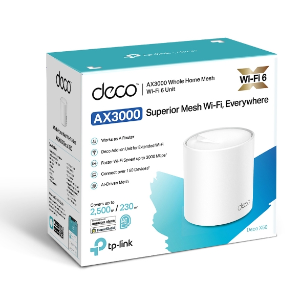 Bộ Phát Wifi Mesh TP-Link Deco X50 Chuẩn WiFi 6 AX3000 - Hàng Chính Hãng
