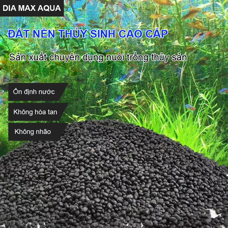 Đất Nền Trồng Cây Thủy Sinh, Phân nền DIA MAX AQUA 2KG giàu dinh dưỡng
