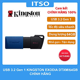 USB Kingston 64GB DataTraveler Exodia M (DTXM/64GB) - Hàng chính hãng