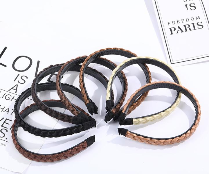 Bờm tóc nam nữ unisex kiểu giả tóc tết dễ thương BN97 mẫu mới - Cà phê S5