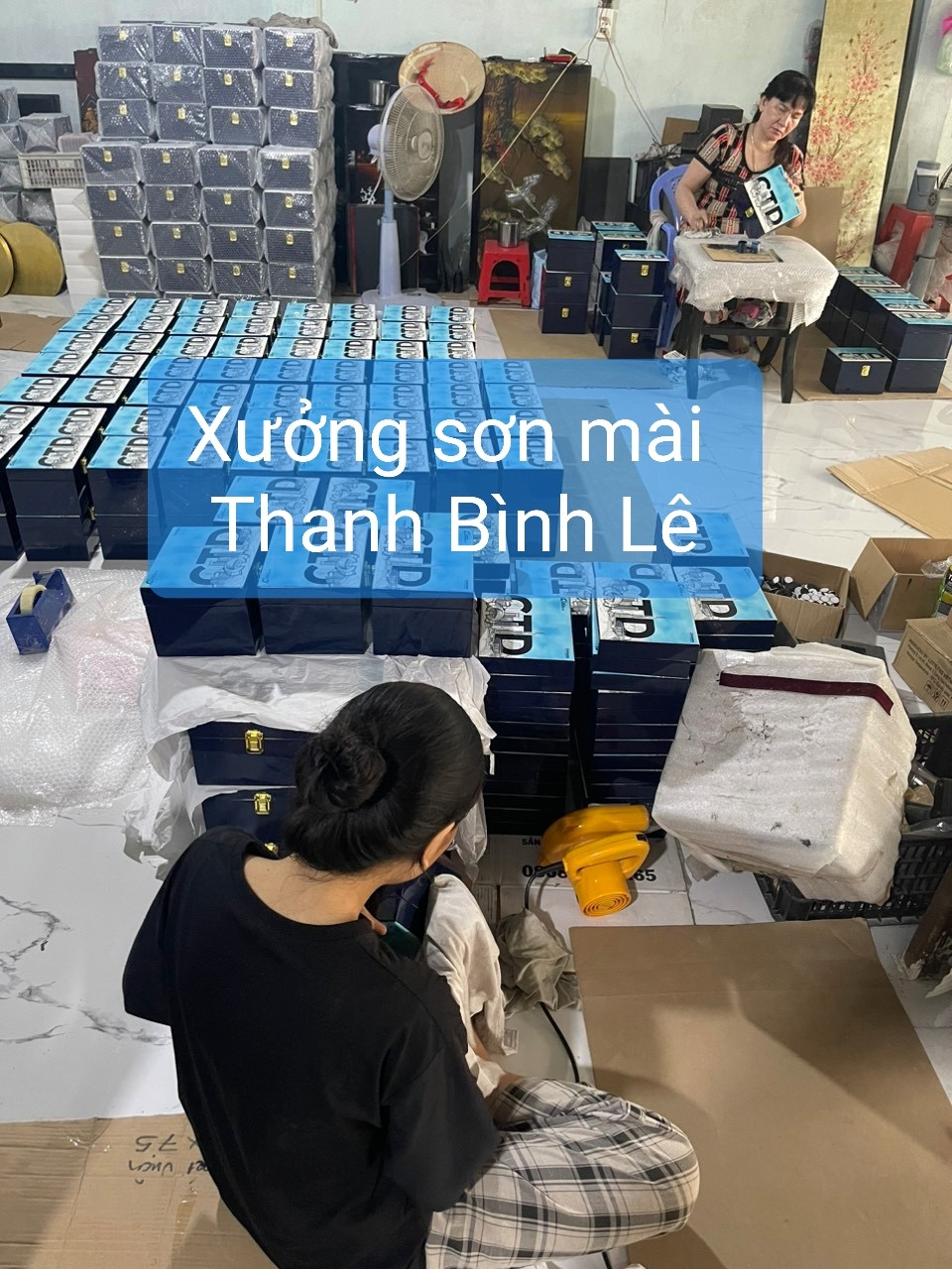 Tranh sơn mài liễn thờ cửu huyền thất tổ cẩn ốc cao cấp Thanh Bình Lê 120x143 cm