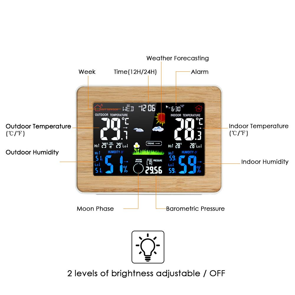 Trạm thời tiết không dây màng hình LCD
