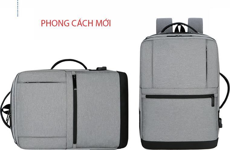Ba lô du lịch thể thao nam công suất lớn phong cách mới tích hợp sạc USB tiện dụng và công nghệ chống thấm nước (15,6")