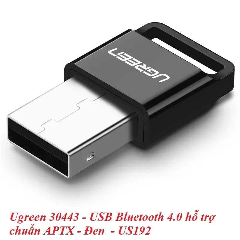 Ugreen UG30524US192TK BT 4.0 màu Đen USB nhận Bluetooth hô trợ APTX - HÀNG CHÍNH HÃNG