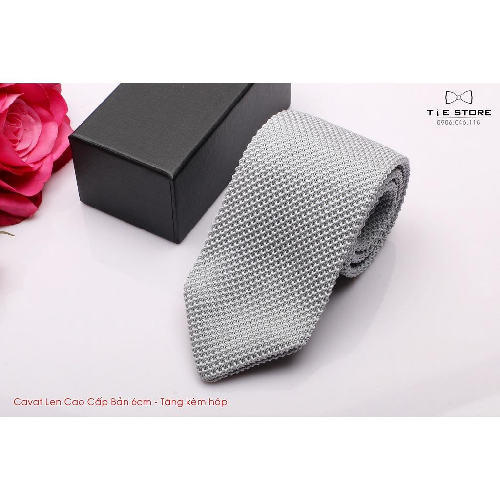Cà Vạt Len Cao Cấp Bản 6Cm - Cavat Tự Thắt Kèm hộp Đủ Mẫu