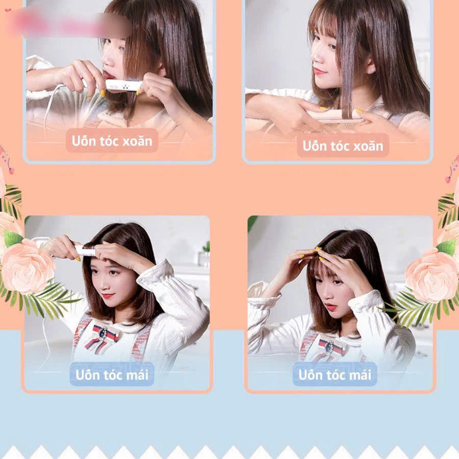 Phụ kiện tóc -Dụng cụ dập tóc mini có hộp , nhiều chức năng , nhỏ gọn tiện lợi khi đi du lịch