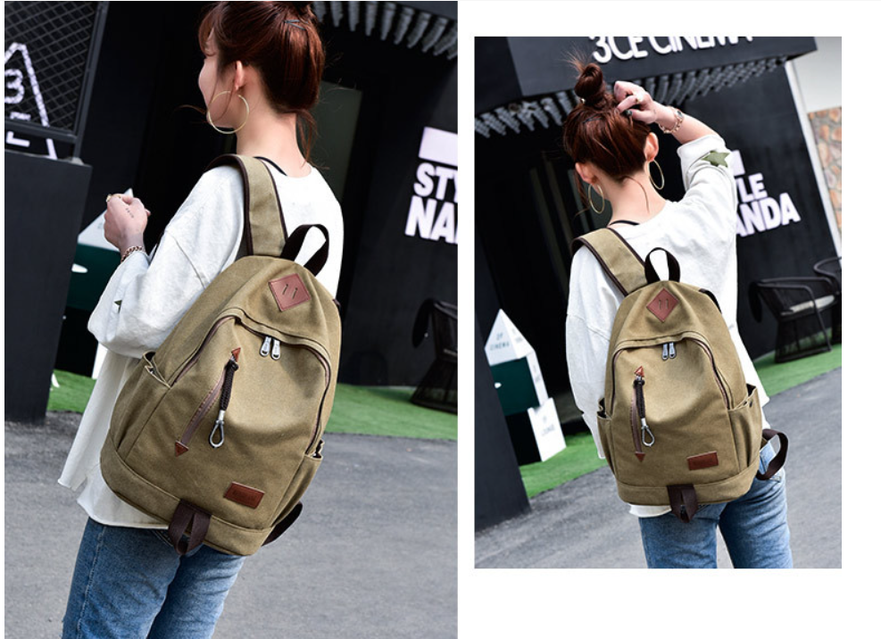 Balo nữ vải canvas cao cấp phong cách mới