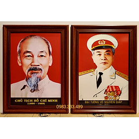 Cặp ảnh Chân dung Bác HỒ & Bác GIÁP