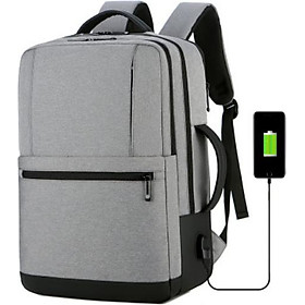 Ba lô du lịch thể thao nam công suất lớn phong cách mới tích hợp sạc USB tiện dụng và công nghệ chống thấm nước (15,6")