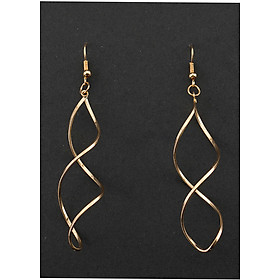 Bông tai nữ dáng dài vặn xoắn BT163