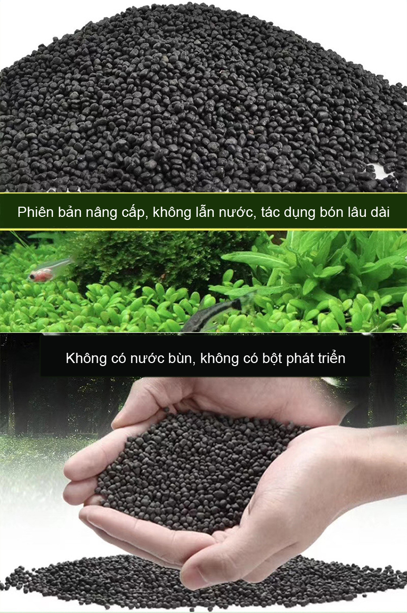 San Hô Vụn túi 1KG + Phân nền thủy sinh SMEKONG II 2KG giàu dinh dưỡng, trang trí bể cá, hồ cá