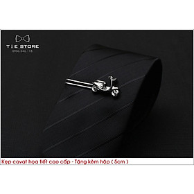 Kẹp cà vạt nam cao cấp ( 5cm), Kẹp Cavat hình xe cổ cao cấp - Tặng kèm hộp nhỏ