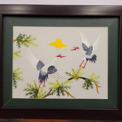 TRANH THÊU TAY -TÙNG HẠC DIÊN NIÊN