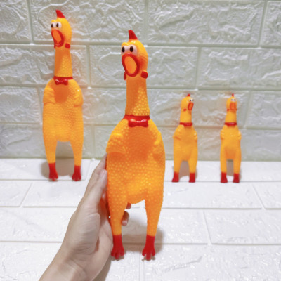 Đồ Chơi Con Gà Trống Kêu Có Còi Chút Chít Cho Chó Mèo Nhiều Size