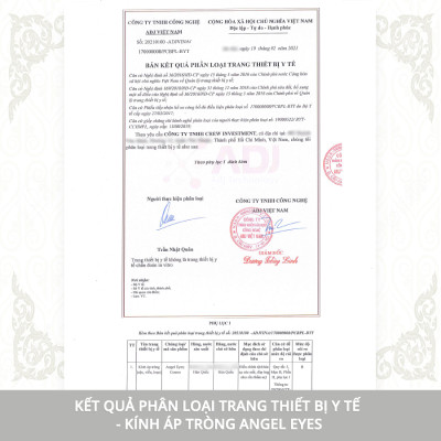 Lens trong suốt có độ cận dòng cao cấp chất liệu Silicone Hydrogel Angel Eyes độ cận 1 - 15