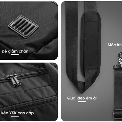 Túi Du Lịch KINGBAG SKY trượt nước, sức chứa lớn, có ngăn để giày - Hàng Chính Hãng