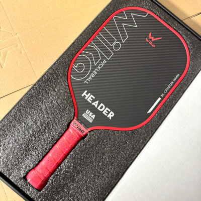 Vợt Pickleball Wi-ka Header Carbon 3K T1000 - Size 16mm - Tặng kèm quấn cán vợt