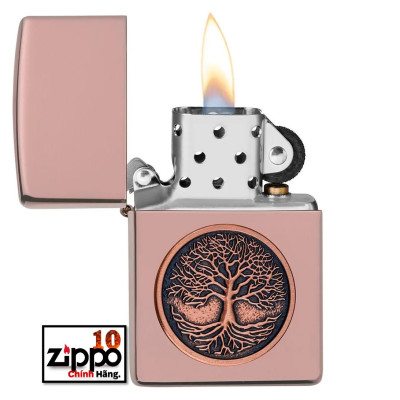 Bật lửa ZIPPO 49638 Tree of Life Emblem - Chính hãng 100%