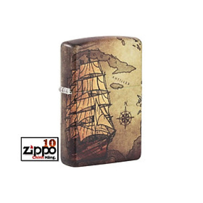 Bật lửa Zippo 49355 Zippo Pirate Ship Design - Chính hãng 100%