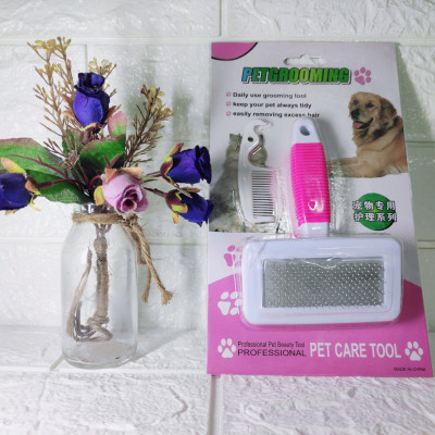 Lược Chải Lông Rụng Chải Xù Lông Kèm Lược Nhỏ Cho Chó Mèo