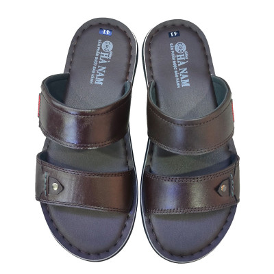 Dép Nam Quai Ngang Da Bò Thật TiTi ĐÔ Cao Cấp DNA2157d