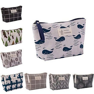 Túi đựng đồ trang điểm, phụ kiện cá nhân dành cho nữ -Túi vải du lịch di động - Hộp đựng đồ vệ sinh đa chức năng