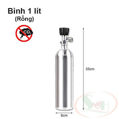 Bình co2 nhôm Taiwan Aqua Classic DIY 1L / 2L / 4L rỗng khí bể thủy sinh cá tép cảnh