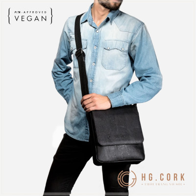 Túi Xách Nam Công Sở Cao Cấp - HGcork Corkor CK264 - Messenger Bag Cỡ Vừa - Hàng Chính Hãng, Sản Xuất Tại Bồ Đào Nha