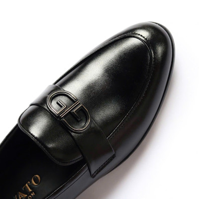 Giày Tây Nam Không Dây Đai Ngang ( Xả Kho ) - Da Mềm Đế Cao Su Mềm Mã D07-PVC