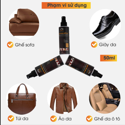 Chai vệ sinh giày đồ da, túi ví, áo, ghế da giúp làm sạch, dưỡng ẩm chống mốc XIMO XI03