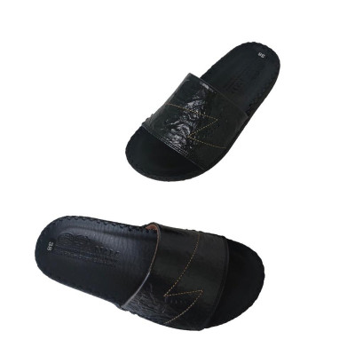 Dép Nam Quai Ngang Da Bò Thật TITI ĐÔ Cao Cấp DNA2170d