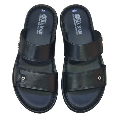 Dép Nam Quai Ngang Da Bò Thật TITI ĐÔ Cao Cấp DNA2156d