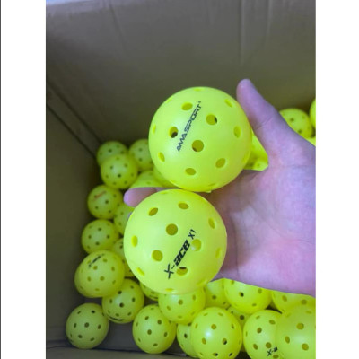 Qủa bóng Pickleball AMA SPORT, X-ace 40 lỗ, nặng 26g dường kính 74mm đạt tiêu chuẩn thi đấu quốc tế